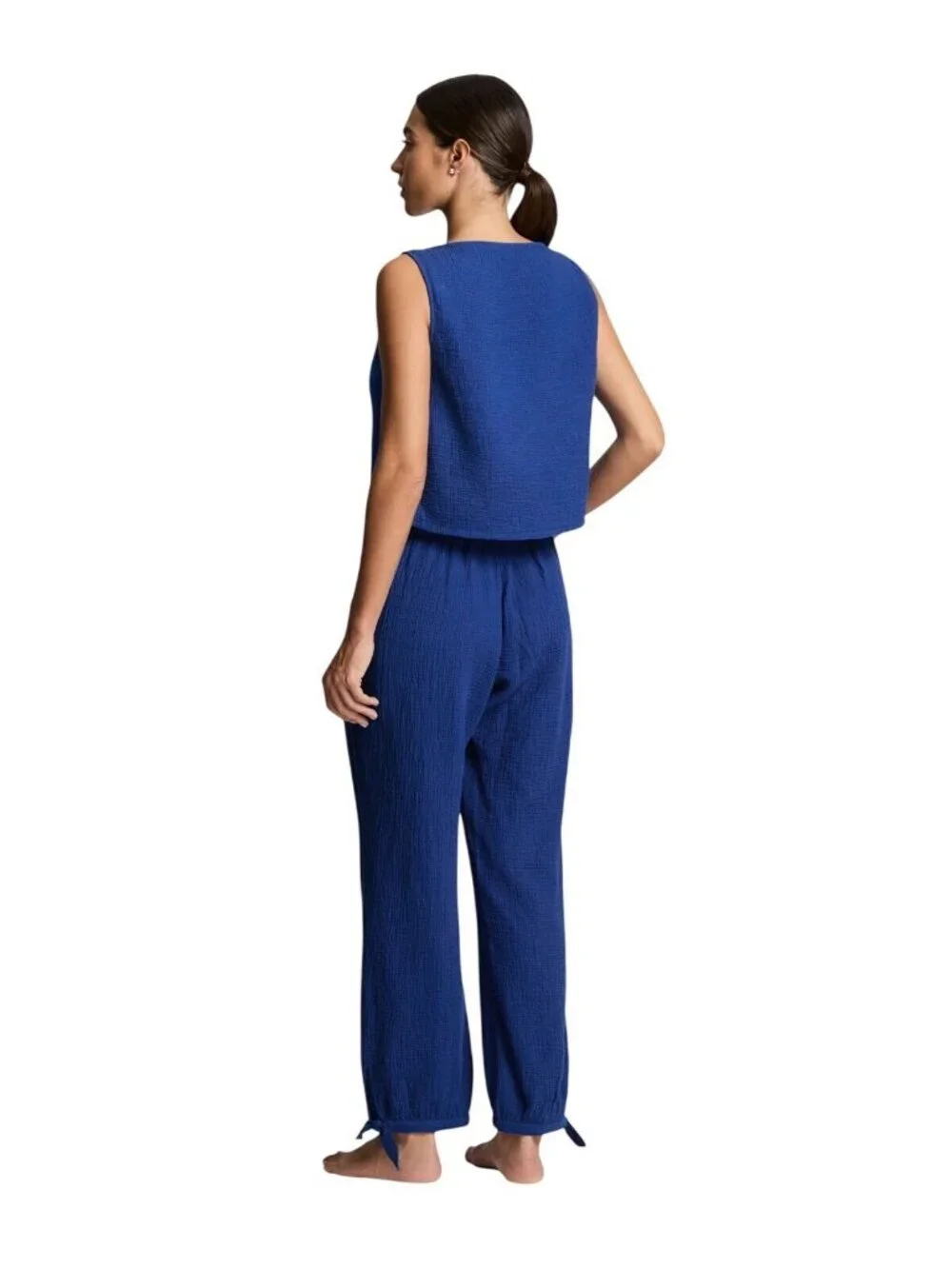 NEW Lauren Ralph Lauren Womens Top Woven Cover Up Swim 20617192 Blue Saturn S
